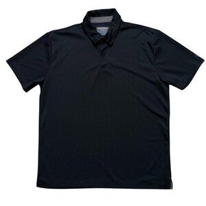 Twillory Polo Shirt Mens Size L Short Sleeve Polka Dot Golf Athletic Fit Blue